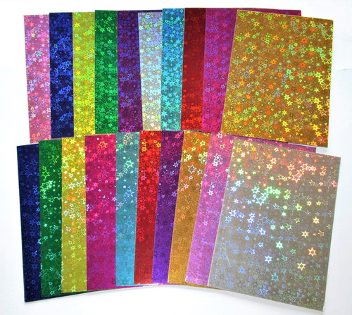 Assorted coloured stars - x,