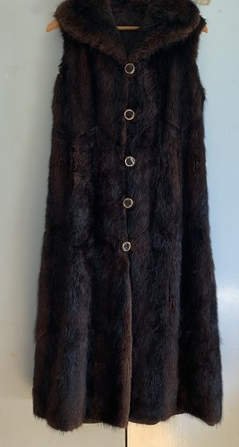 Furs vintage long mahogany - vintage,