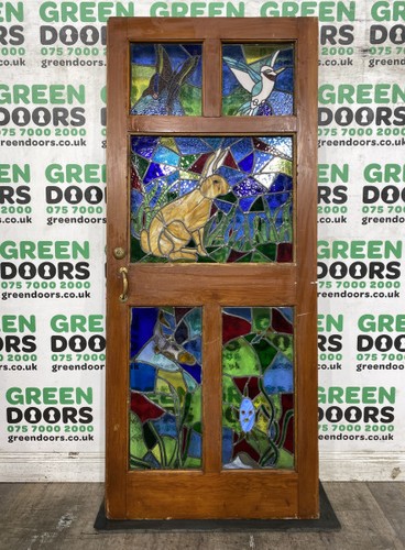 Leaded stained glass door kids - leaded,