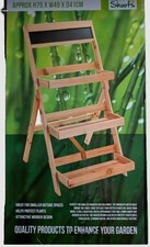 3-Tier Folding Wooden Plant