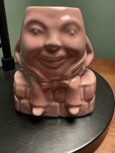 Vintage pink ceramic humpty - ceramic,