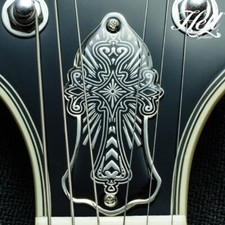"CROSS" Diecast 2 Hole LP Truss Rod Cover. Fits Gibson Les Paul, SG, many more