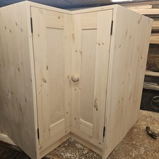 redwood  pine bespoke  kitchen  corner cabinet handmade  900mm