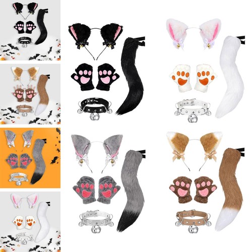 Fox ears tail gloves - ears,