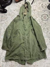 Vintage Military Jacket Original M51 Fishtail OG-107 Parka Stonetail Men’s Med