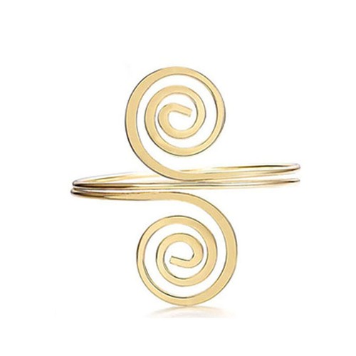 Upper arm cuff golden silver - cuff,