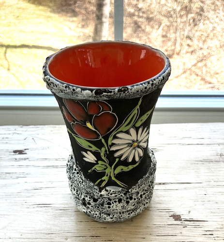 Vtg fat lava orange glazed - lava,