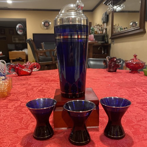 Vintage art deco - art, cobalt