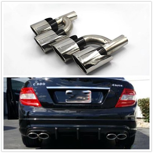 Silver car tail exhaust - silver,