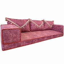 Pink bohemian floor cushion - bohemian,