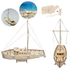 Handmade Wooden Sailboat Ship