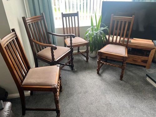 Set dining chairs - of, solid