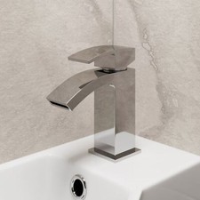 Modern Bathroom Tap Set Square Water Basin Mixer Bath Filler Shower Cloakroom