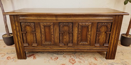 Vintage old charm carved oak - vintage,