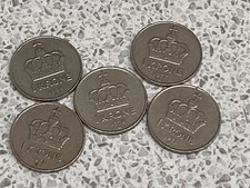 Norway 5x1 Krone 94,75,77,78 Coins