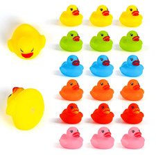 18pcs Rubber Ducky Bath Toy 