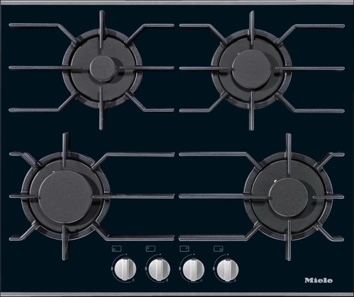 Miele km3010 gas glass hob - on,