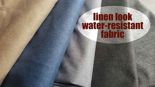 Linen look water resistant - water,