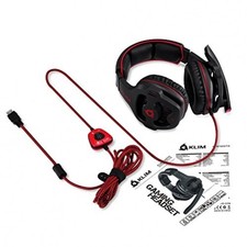 Klim Mantis 7.1 Surround Sound USB Gaming Headset for PC PS4 * PS5 * Black Red