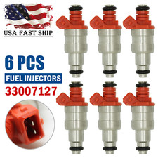 6 PCS Fuel Injectors 33007127 For Jeep Wrangler Cherokee YJ 1987-1998 I6 4.0L