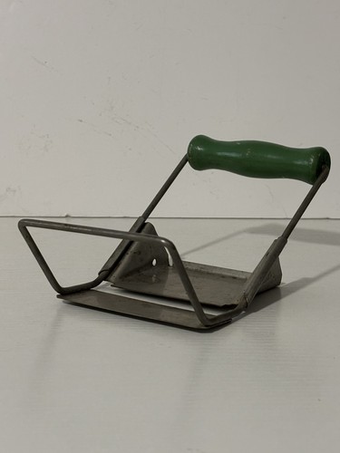 Vintage aluminum green wood - green,