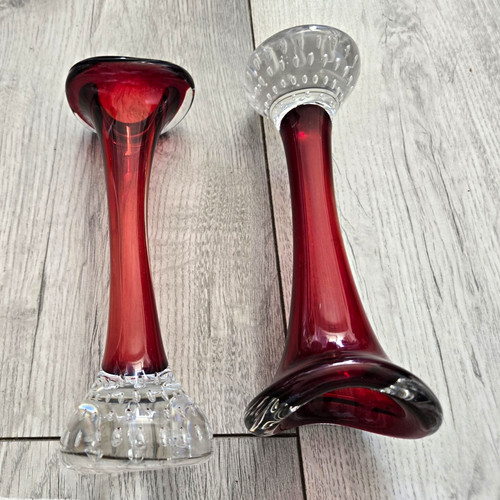 Vintage ruby red art glass - ruby,