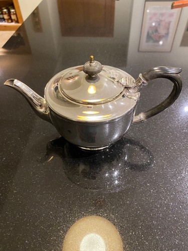 Silver tea pot - silver,