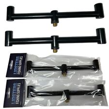 2 X Mini Short Black Buzz Bars 20cm 8INCH Carp Coarse Fishing Tackle for 2 Rods 