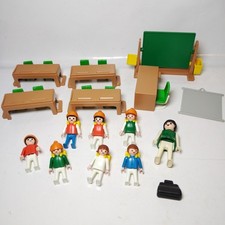 Vintage Playmobil set 3522 School Furniture Classroom Teachers Children 1980s