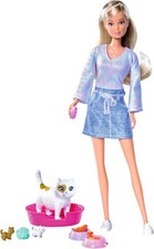Steffi Love Baby Cats Doll – Dress with Pregnant Cat & 2 Kittens Toy Set