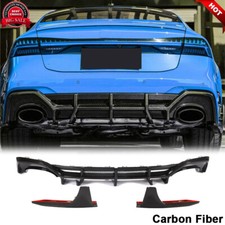 For Audi RS7 Sportback 2020UP DRY CARBON FIBER REAR BUMPER DIFFUSER LIP BODY KIT