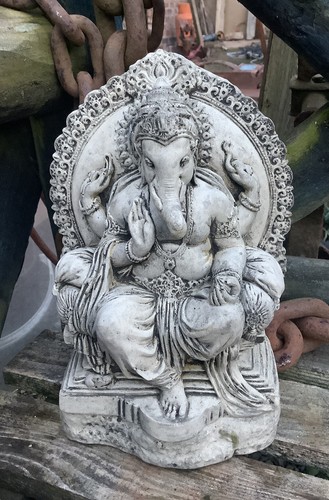 Stone garden ganesh elephant - stone,