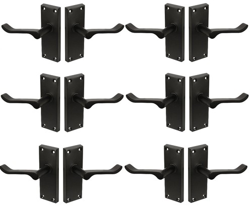 Matt black door handles pack