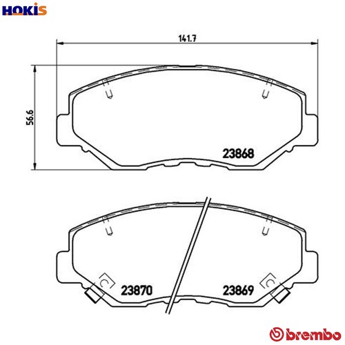 Brake pad set - set, disc