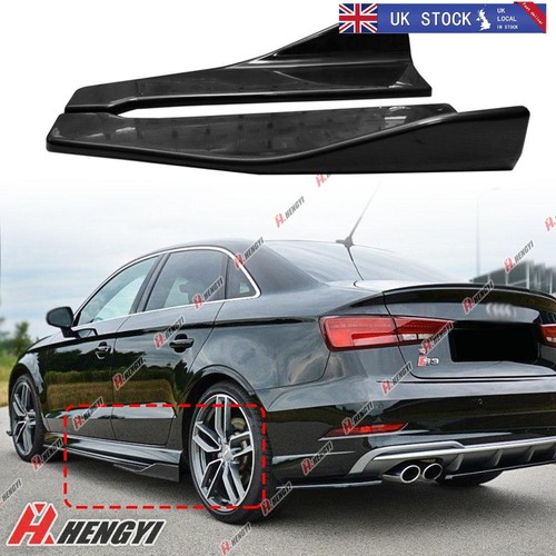 Black short rear side skirt - black,