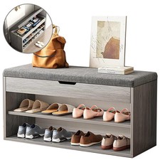 Shoe Bench with Open Rack -