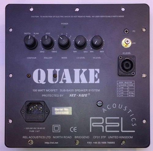Rel quake subwoofer amplifier - rel,