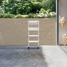 Wall Mounted Attic Ladder, Pull Down Telescoping Step Ladder, 4 Steps Ladder