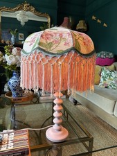 Izzy - 14" Handmade Victorian Lampshade - Colefax & Fowler, Fringe, Tassel, Deco