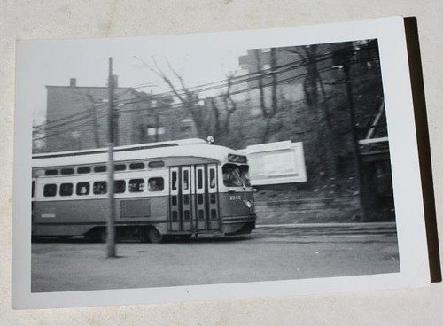 Trolley street car 1707 black - car, #1707