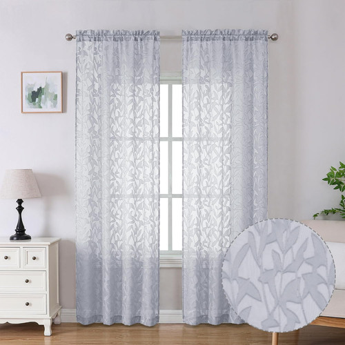 Leia sheer curtains inches - leia, 90