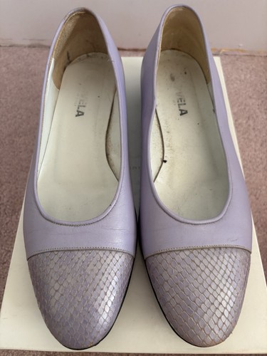 Lilac leather ballerinas - ballerinas, flat