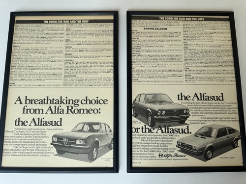 Framed 1978 alfa romeo - romeo, alfasud