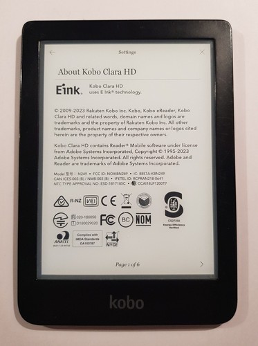 Kobo clara ereader - clara, hd
