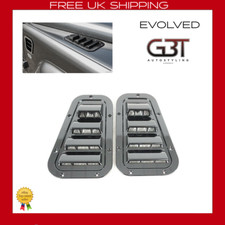FOR LAND ROVER DEFENDER 90 110 TOP AIR INTAKE VENTS GLOSS BLACK WING BONNET SET
