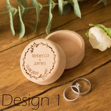 Personalised Wooden Ring Box