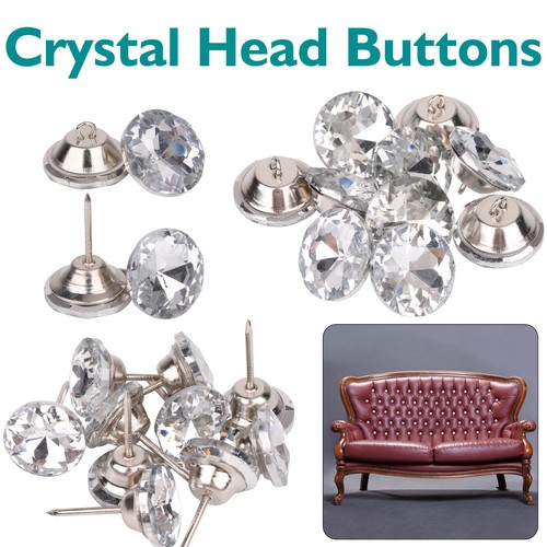 Diamante upholstery buttons - diamante,