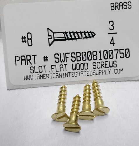 8x3 flat head slotted wood - #8x3/4,