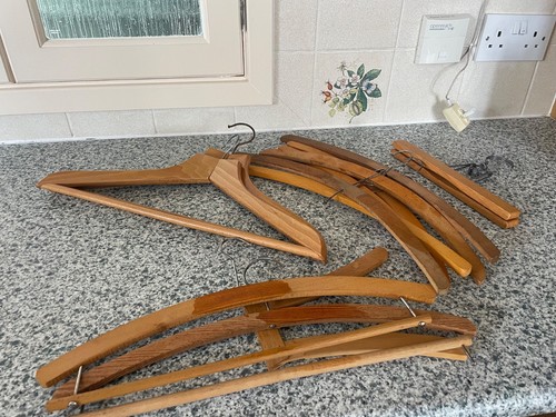 Vintage wooden coat hangers
