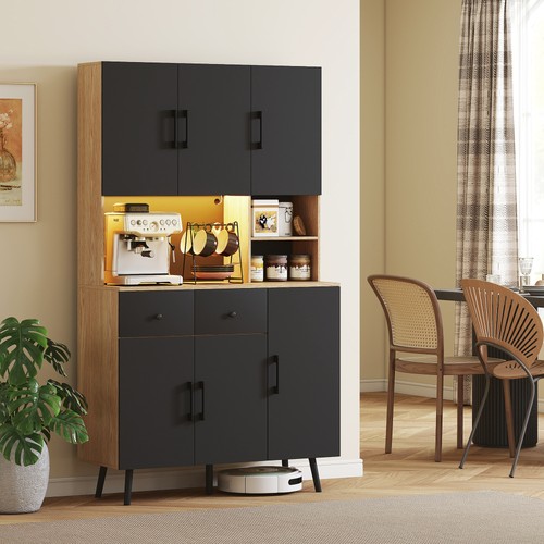 Led tall kitchen cupboard - kitchen,